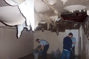 Drippy Saggy Ceiling Water Damage