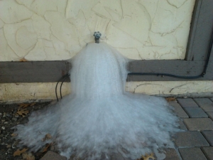 a frozen faucet