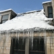 Ice Dam: one of many winter problems people face in Cache Valley